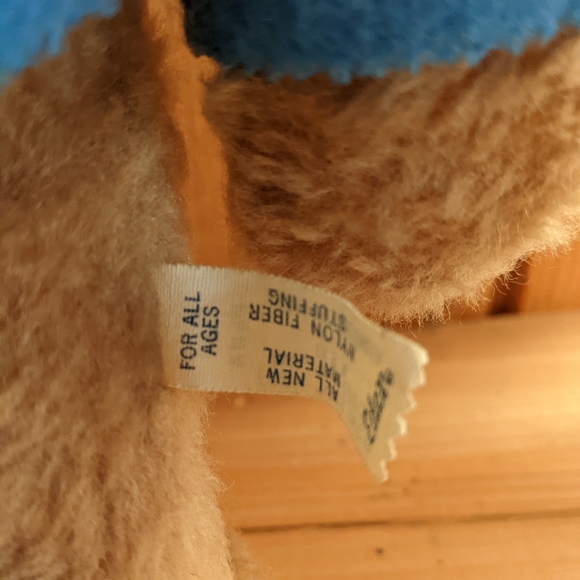 Vintage 1980s Eden Toys Paddington Bear Plush Baby Size w/ Original Blue Coat - Picture 5 of 9